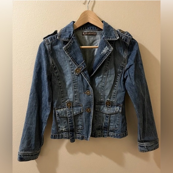 LA Girl Jackets & Blazers - LA Girls Women’s Denim Jeans Blue Jacket Size 15